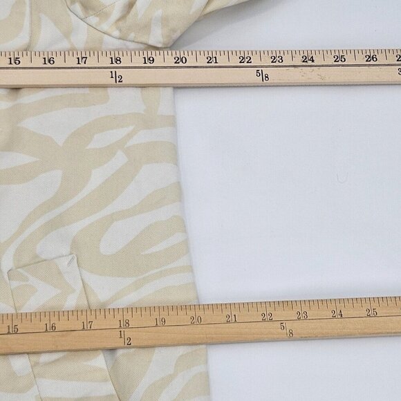 Marc Jacobs Zebra Print Longline Coat Jacket Yellow Beige & White Women's Size M - Picture 10 of 12